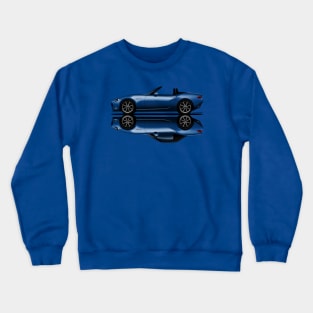 Drawing with bot open and close top of the japanese roadster Crewneck Sweatshirt